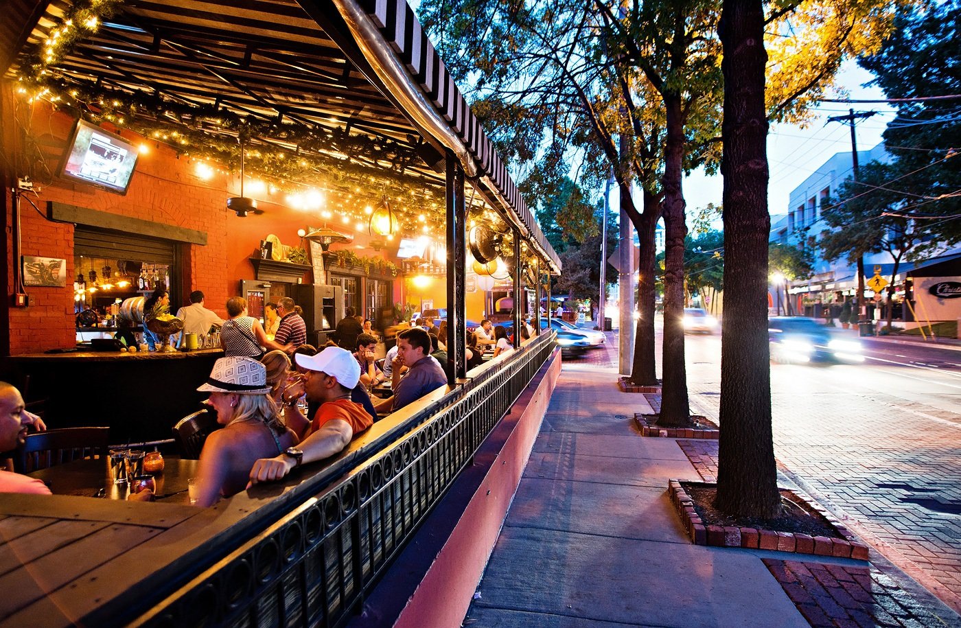  McKinney Avenue at Night in Uptown Dallas Texas 