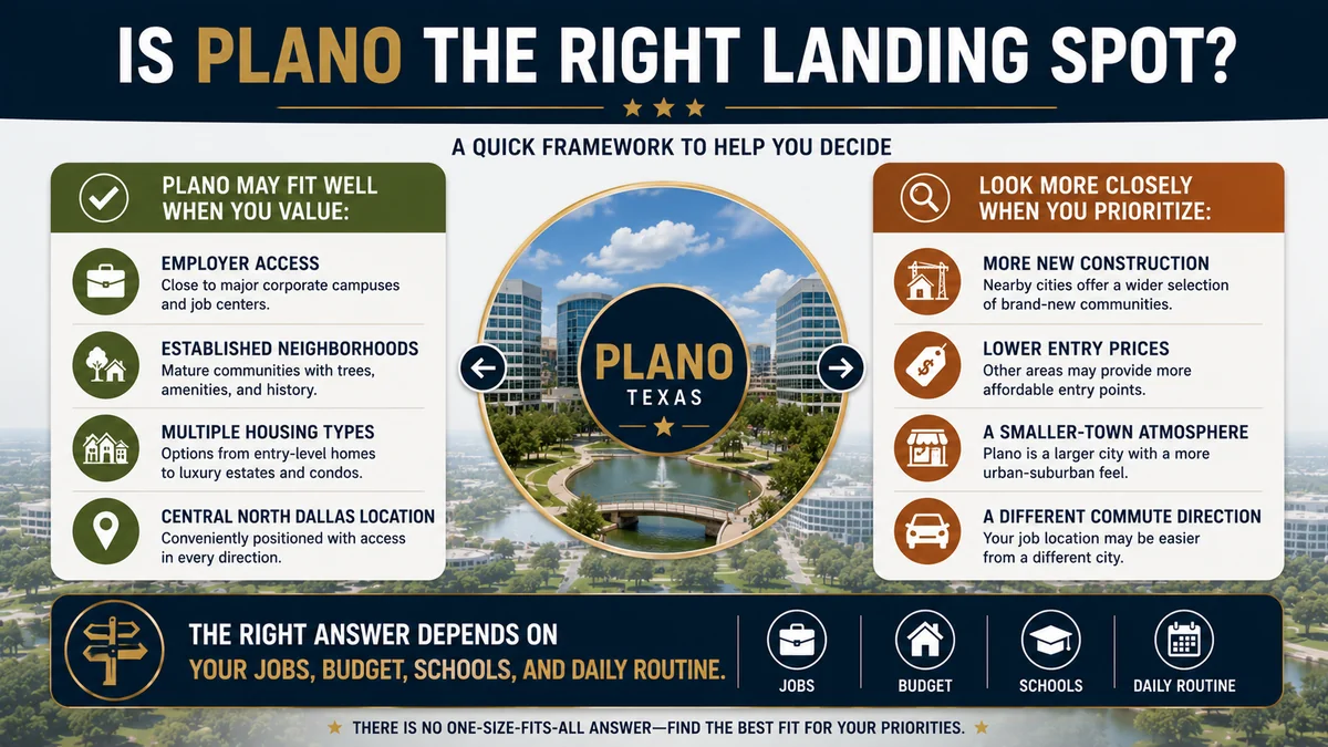 Deciding whether Plano Texas is the right landing spot for your family and roughly which part of Plano fits your priorities